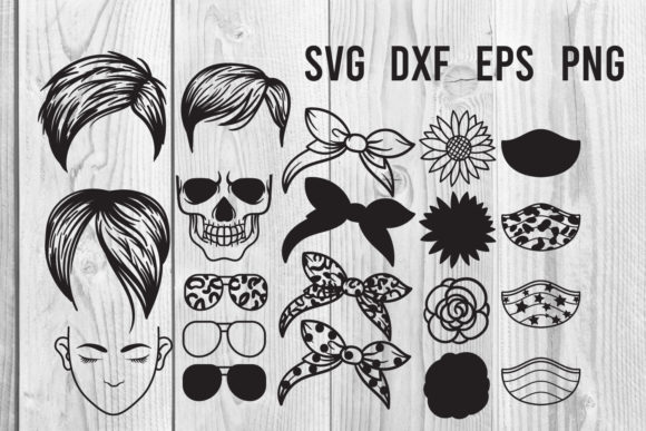 Pixie Messy Bun Bandana Mom Life Svg Review